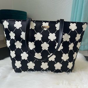 NWOT Kate Spade Grant Street Floral Tote - Black & White
